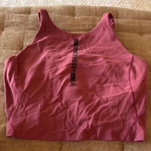 LULULEMON ORANGE THEORY Mauve-Pink Athletic Crop Top